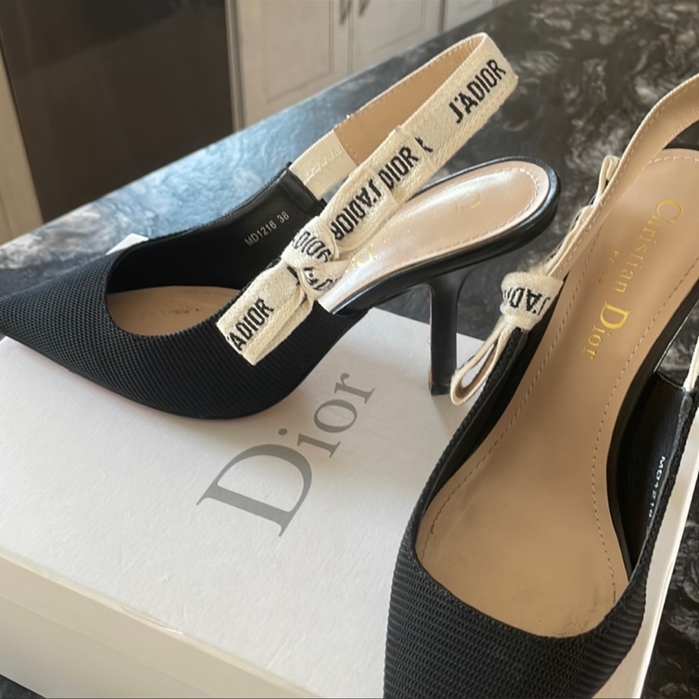 Dior j'adore sling bow heels